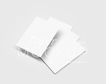 Minimalist Paper Mockup, A4, Poster, 5x7, Flyer, PSD Template (Digital Download)
