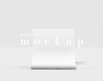 Rolled Poster Mockup: A4/A5 Flyer, ISO Paper (PSD Digital Download)