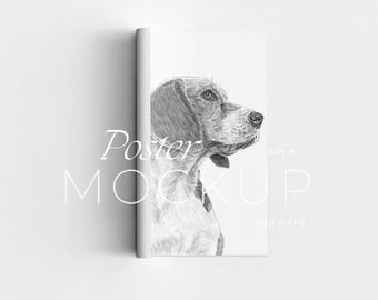 Flat Lay Poster Mockup, A4 A3 Flyer Template (PSD, JPG, 300 DPI)
