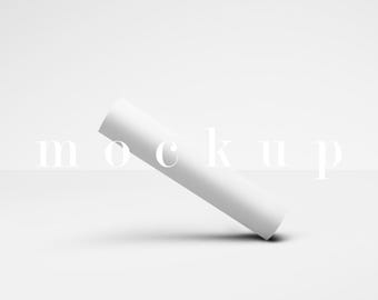 Rolled Poster Mockup, DIN A Paper, Minimalist PSD Smart Object (Digital Download)