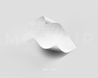 Vertical Poster Mockup PSD: DIN A Paper, Spreadsheet Planner, Branding Stationery, Editable (Digital Download)