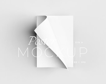 Minimalist Paper Mockup Set: A4 A5 Flyer, Poster (PSD, JPEG Digital Download)