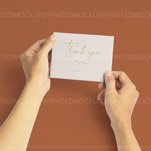 Wenskaartmodel PSD, horizontaal trouwkaartmodel, minimalistisch kaartmodel, slim object uitnodigingskaart, lege kaart digitale download