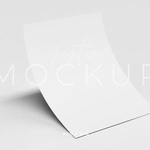 Maqueta de impresión en formato PSD, maqueta de póster, maqueta de papel, maqueta A4, plantilla de diseño de papel blanco, maqueta de papelería corporativa, póster minimalista