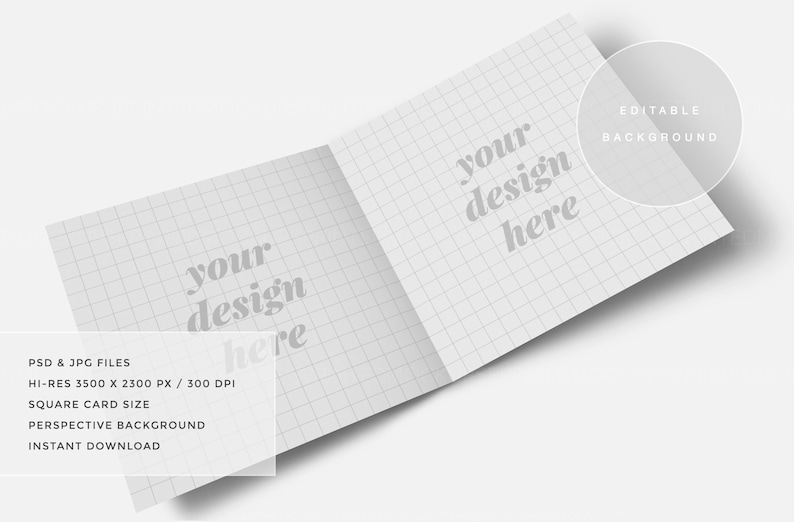 Square Card Mockup, Minimalist Invitation & Greeting Card (PSD Digital ...
