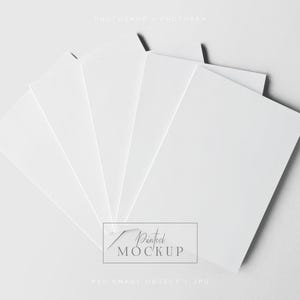 Stacked Print Mockup PSD, 4 Page Multiple Poster, A4 A3 A2 Minimalist White Paper
