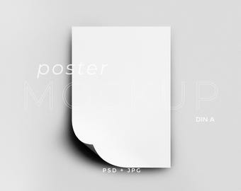 A4 Poster Mockup, Modern Minimalist Flyer Design, Printable Stationery Paper (PSD & JPG)
