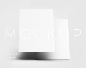 Minimalist Flyer Mockup: A4 Paper PSD Template, Stationery Printable (Digital Download)