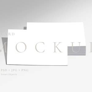Modern 3.5x2 Business Card Mockup, Place Card Mockup, Name Card Mockup, Gift Card Mockup, Branding Mockup, Stationery Mockup, PSD JPG PNG 04