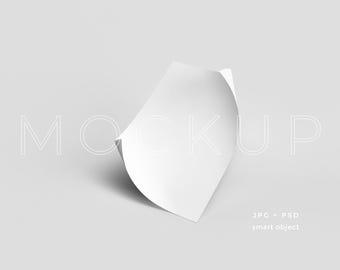 A4 Papier Mockup: Vertikales Poster, PSD Kunstdruck, Gestaltetes Produkt Mockup (Digitaler Download)