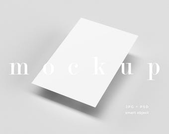 A4 Poster Mockup, Modern Flatlay, Editable PSD & JPG (Digital Download)