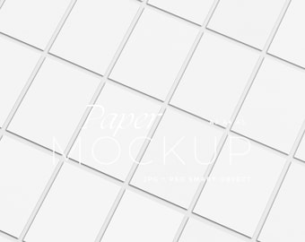 White Paper Mockup Set: A4 A5 A3 Poster Flatlay (PSD & JPEG Digital Download)