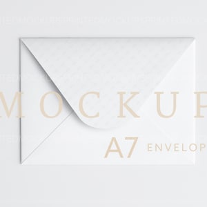 Bearbeitbares Umschlagmodell, A7-Umschlagadressmodell, Hochzeitsumschlag Mockup, Euroflap A7-Umschlag, 5x7-Umschlageinladung, sauberes Mockup