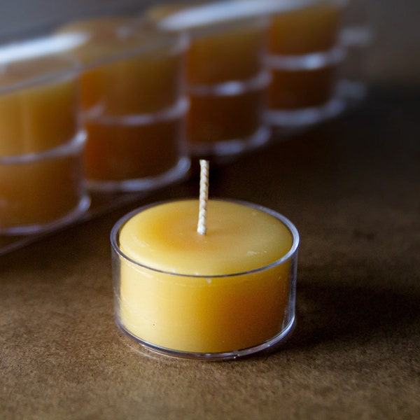 Beeswax Tea Lights Etsy