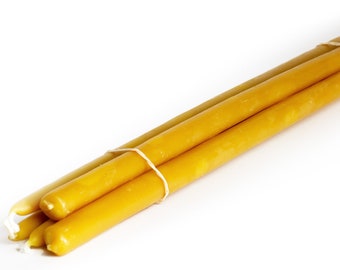 Beeswax Tapers - 17” long x ~3/4” base  - 6 candles - # 5's thick