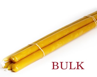 35 lb's - (#5's thick) Wholesale Case of  Pure Beeswax Tapers, 3/4" at base and 17" long, approx 140-175 candles