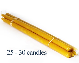 5 Lbs - 100% Pure Beeswax Tapers (#3's Thick)