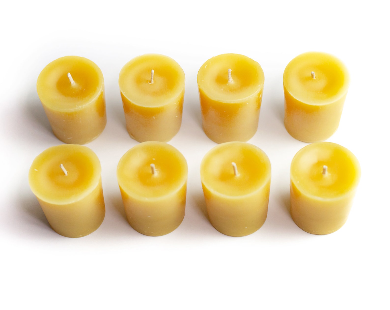 8 100 Pure Beeswax Votive Candles Etsy