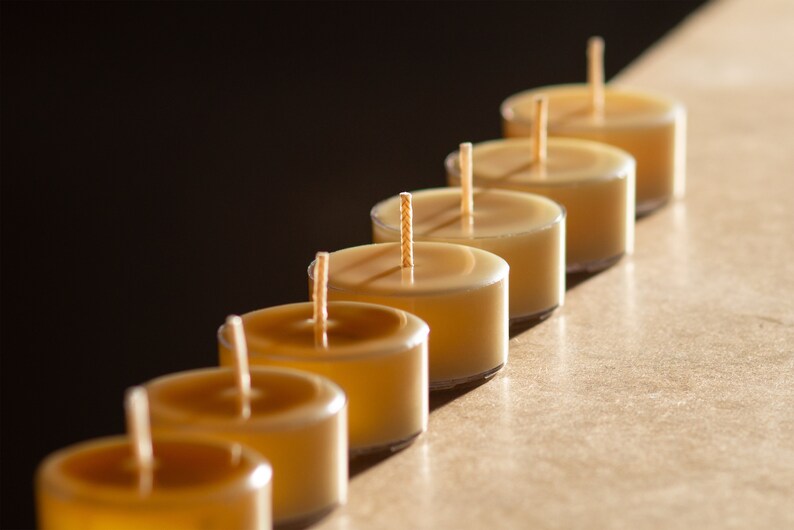 Beeswax Tea lights 10 100% Pure Beeswax image 6