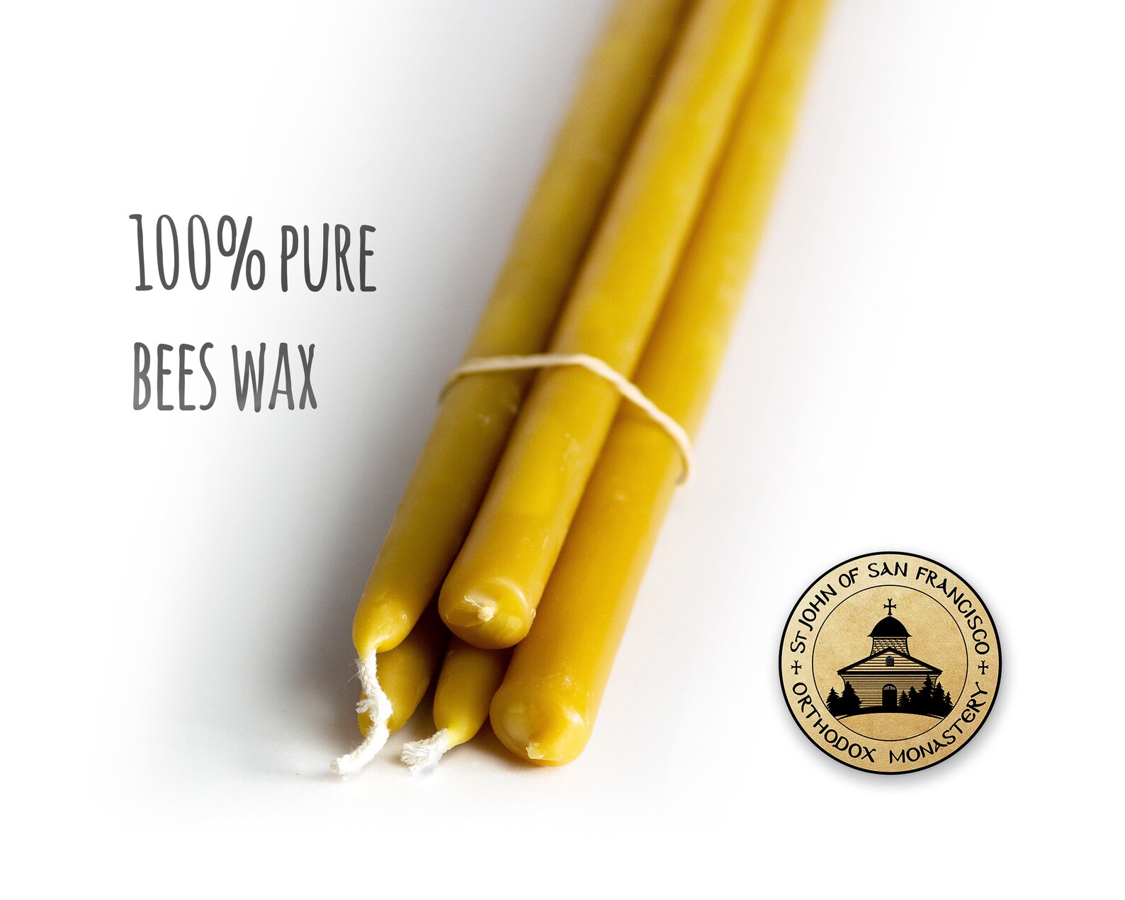 100 Pure Beeswax Tapers 3's Thick Etsy