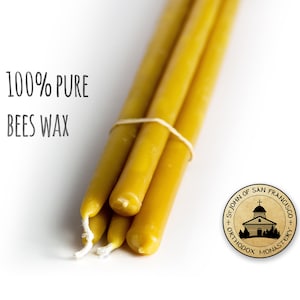 100% Pure Beeswax Tapers 3's Thick image 3