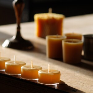 Beeswax Tea lights 10 100% Pure Beeswax image 7