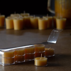 Beeswax Tea lights 10 100% Pure Beeswax image 4