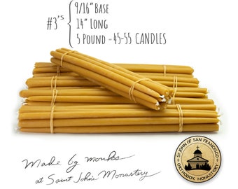 5 Lbs - 100% Pure Beeswax Tapers (#3’s)