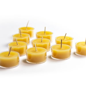 Beeswax Tea lights 10 100% Pure Beeswax image 9