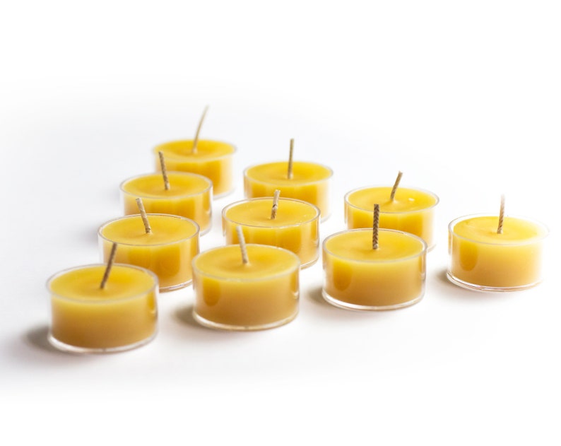 Beeswax Tea lights 10 100% Pure Beeswax image 9