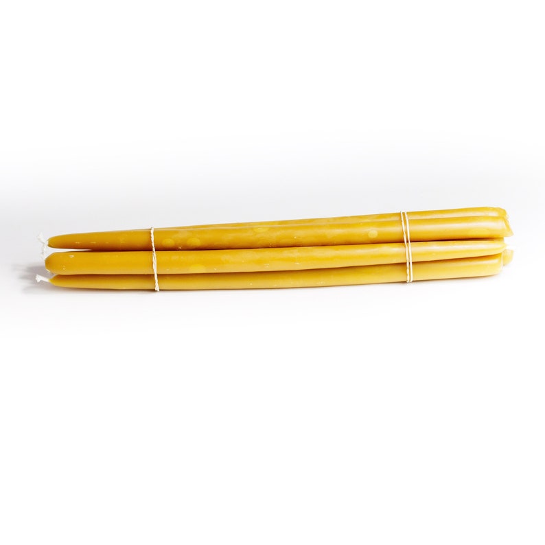 100% Pure Beeswax Tapers 3's Thick image 4