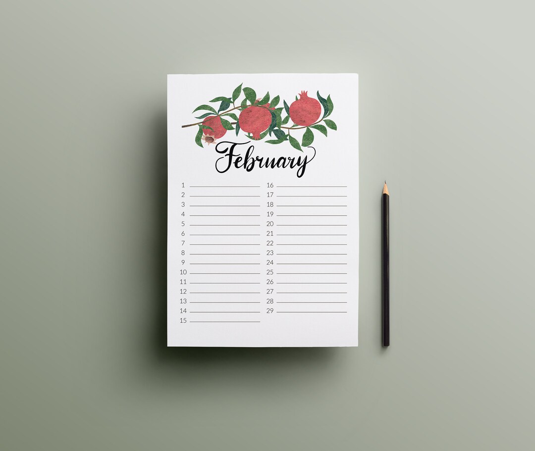 Printable Birthday Calendar Perpetual Calendar Anniversary Etsy