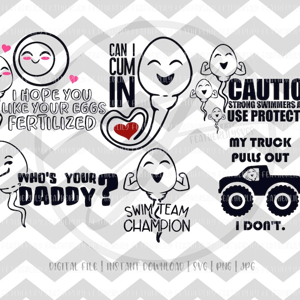 Cute Sperm | Fathers Day | Boxers | SVG | PNG | Swim Team Champion | Daddy | Funny | Cheeky | Raunchy