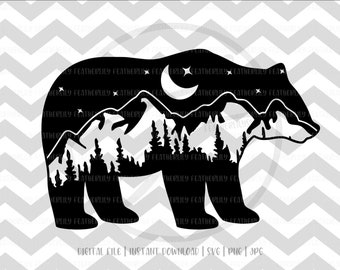 Free Free 268 Mountain Range Bear Svg SVG PNG EPS DXF File