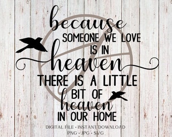 Because Someone We Love Is In Heaven Ornament Svg Etsy