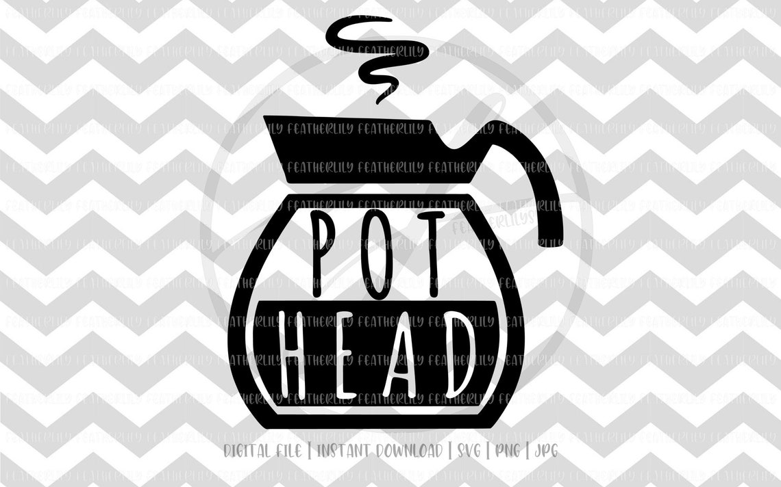 Pot Head Coffee Pot Cute Funny Decal SVG PNG Etsy UK
