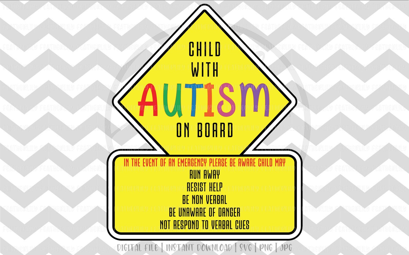 Alerta de autismo / Niño autista a bordo / Niños autistas a Etsy España