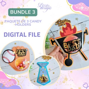 Bundle 3 SVG cut file fathers day dome 8cm 3" /Bundle of 3 SVG cut files 8cm or 3" ball Father's Day