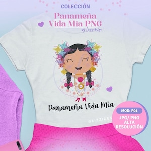 Illustration de Pollera panaméenne pour les impressions, sublimation, DTF et autres projets JPG et PNG