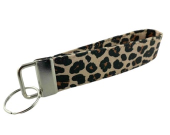 Schlüsselanhänger Leopard Braun Beige