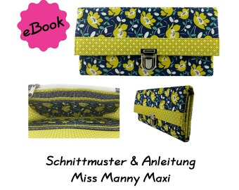 eBook sewing pattern & instructions for a large purse Miss Manny Maxi