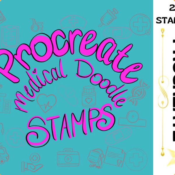 Procreate Stamps! Medical style, plug and go!