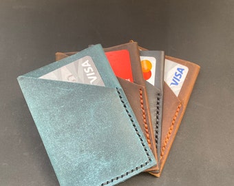 Genuine leather %100 handmade card holder, mini wallet