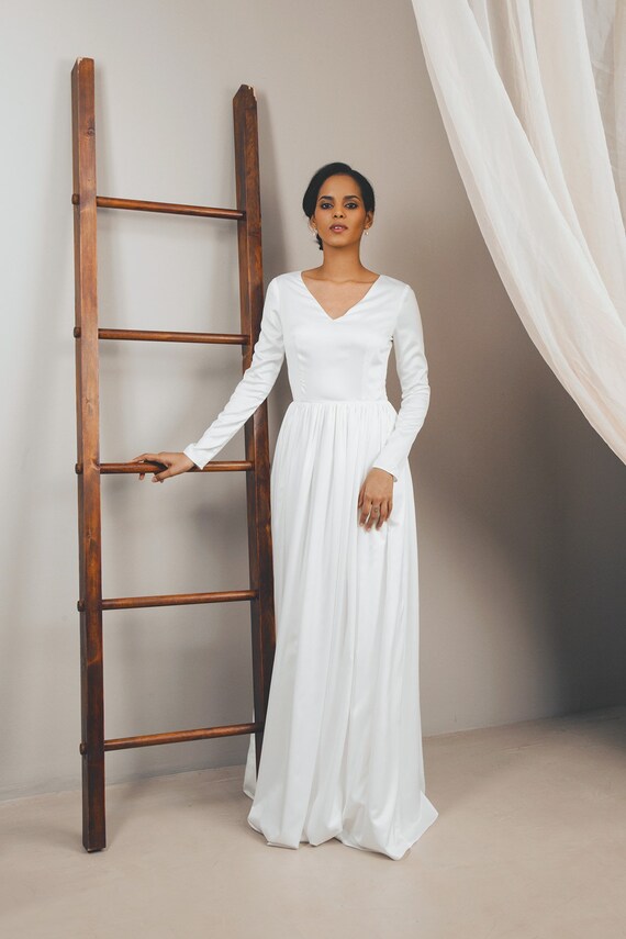affordable wedding dresses with sleeves