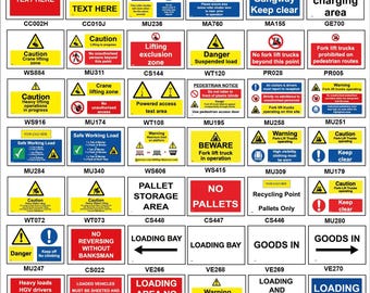 WBL001 Fork Lift Truck Operation Warehouse Loading Bay Forklift Signs
