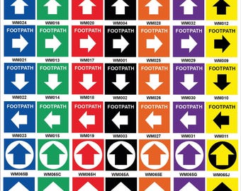 Waymarkers Arrow Guide Track Trail Footpath Direction Signs YSQ002