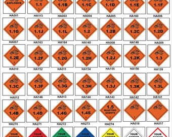 Orange Diamond Custom Warning Signs Explosive Blasting Hazmat Custom HSQ001