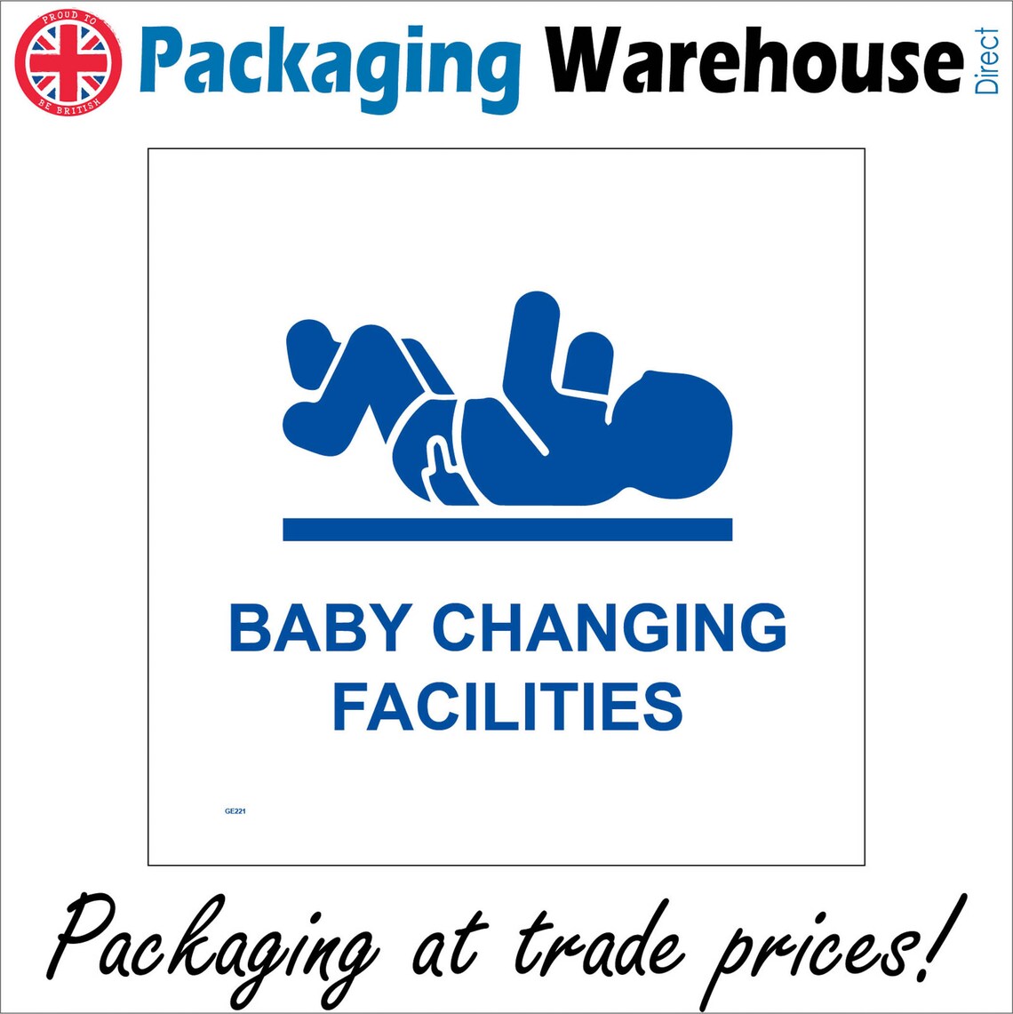 GE221SQ Baby Changing Facilities Sign Cot Mattress Wipes Etsy UK