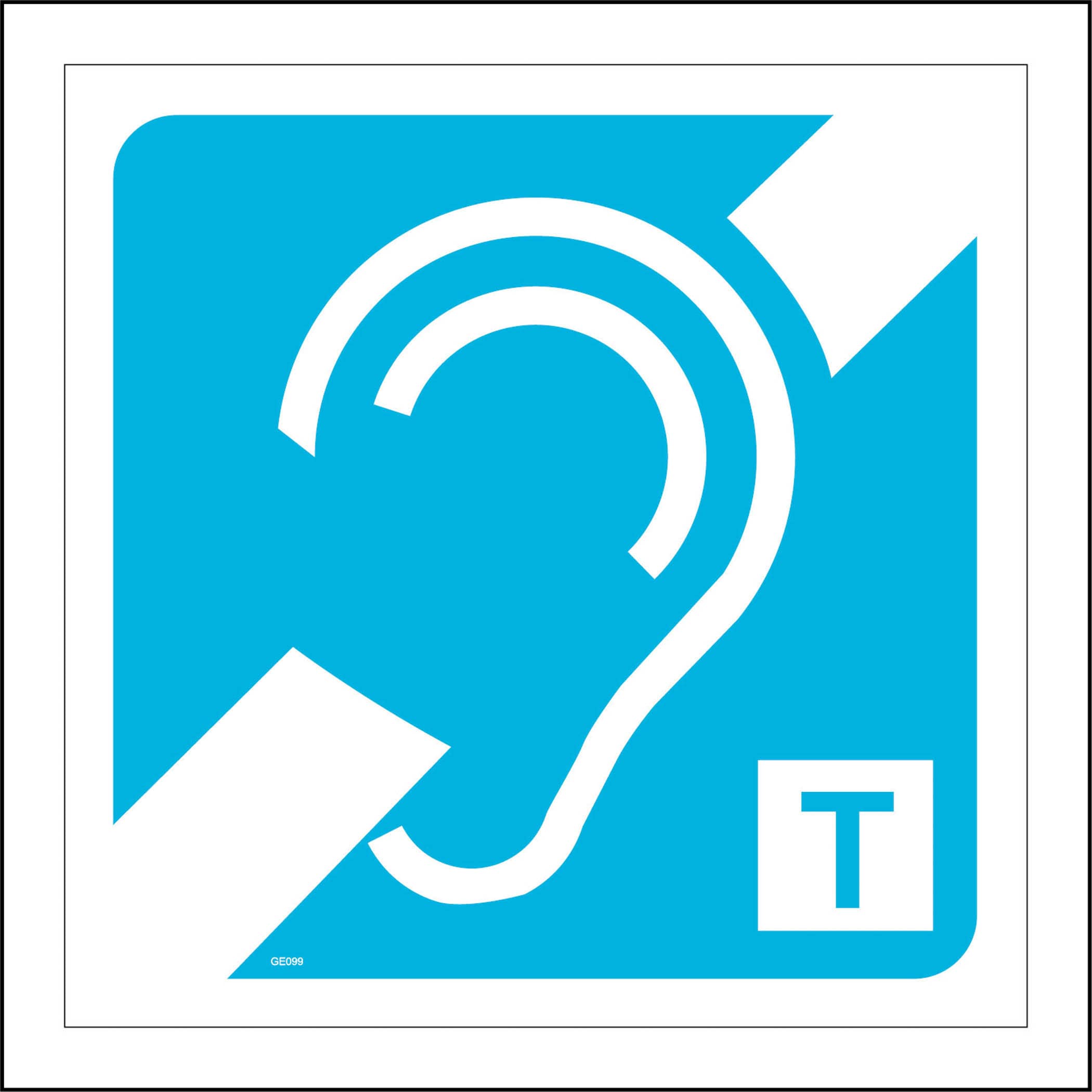 GE099SQ Hearing Aid Loop Sign Impairment Tone Deaf Listen Etsy UK