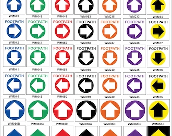 Waymarkers Arrow Guide Track Trail Footpath Direction Signs YSQ001